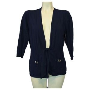 Grace Elements Navy Lightweight Open Cardigan